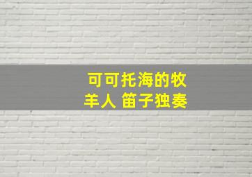 可可托海的牧羊人 笛子独奏